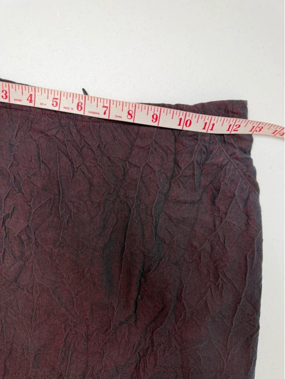 Vintage Cop Copine Y2K Burgundy Mermaid Maxi Skirt Layered Handkerchief Hem - Picture 5 of 8